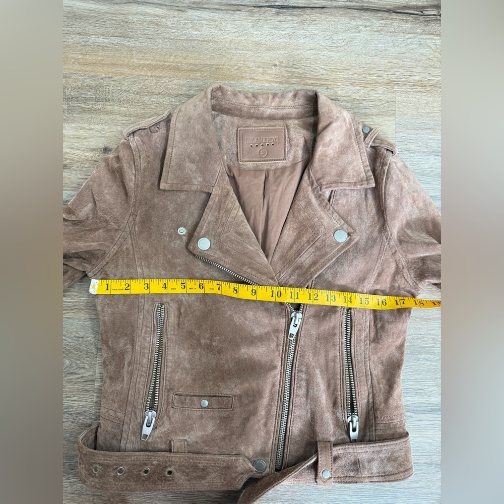 BLANKNYC Morning Suede Moto Jacket French Taupe Sz S - Picture 9 of 11